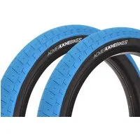KHEbikes Fahrradreifen BMX Reifen Set KHE ACME 20 Zoll x 2,40 Blau, Stahlband (steel beaded)