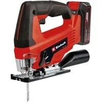 Power X-Change Akku-Stichsäge TC-JS 18 Li, 18Volt rot/schwarz, Li-Ionen Akku 2,5Ah, Koffer E-Box Basic