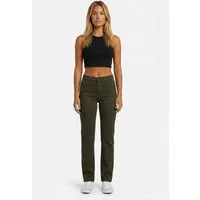 ESRA Stoffhose Stretch Hose Damen Regular Stoff-Hose Damen Elegant Hose elastisch Khaki Damen Hose Elegant Business Hose Stoffhose Straight Hose olive