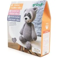 Gründl Kreativset Häkelset Waschbär Wilma, 6 Teile