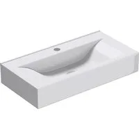 doporro Waschbecken Aufsatzwaschbecken Waschschale Waschbecken Keramik weiß Brüssel118