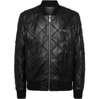 PHILIPP PLEIN Lederjacke Leder-Bomberjacke