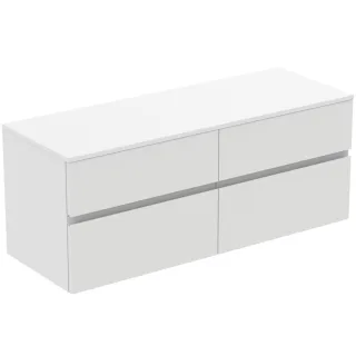 Ideal Standard Waschtischunterschrank Finesse o.Ausschnitt 1402x505x558mm 4 Auszüge Weiss matt, E344 E3441Y1