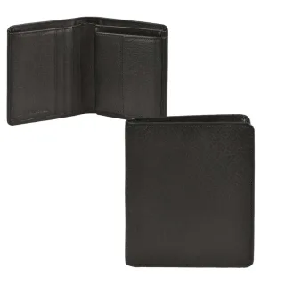 Minibörse Hochformat Leder schwarz 9,5x10,5cm | Sonnenleder Saar. Ein kompakter Organizer für Karten und Bargeld. Hochwertige Handarbeit.