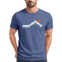 Neverless Print-Shirt Herren T-Shirt Berg Wandern Natur Outdoor Printshirt mit Aufdruck mit Print