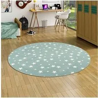 Snapstyle Kinderteppich Kinder Spiel Teppich Sterne Rund, Rund, Höhe: 5 mm