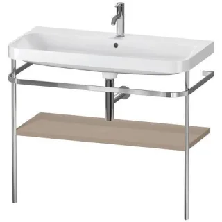 Duravit Happy D.2 Plus c-shaped Set mit Metallkonsole Leinen Matt 975x490x850 mm - HP4838O7575 HP4838O7575