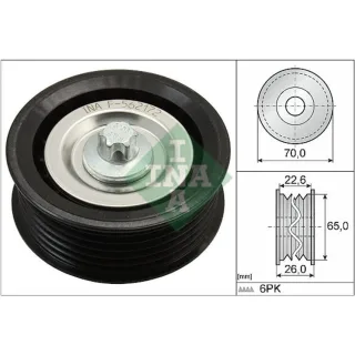 Ina Umlenkrolle f?r Keilrippenriemen Cadillac Fiat Ford Opel Saab Suzuki