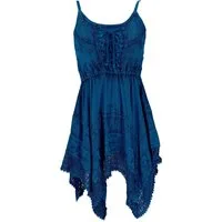 Guru-Shop Midikleid Besticktes indisches Minikleid Boho chic, Zick.. alternative Bekleidung