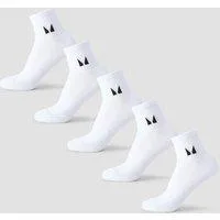 MP Unisex Knöchelsocken (5er-Pack) - Weiß - UK 6-8