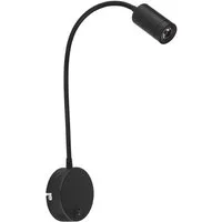 GLOBO LIGHTING LED Wandleuchte, LED-Leuchtmittel fest verbaut, Warmweiß, Bettlampe Wandmontage schwarz Leselampe für