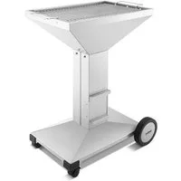 Thüros Camping-Gasgrill Thüros Holzkohlegrill T4-F / Edelstahl Säulengrill 40x60 cm fahrbar