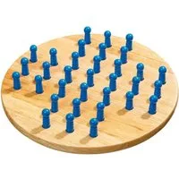 Philos Spiel, Solitaire - groß - Eschenholz - 33 Spielsteine
