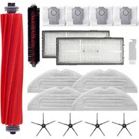 VERCO Reinigungsbürsten-Set Reinigungskit für Roborock, S7 Pro Ultra, S7 MaxV Ultra, (17-tlg), Ersatz Teile Set Wartungskit Filter Seitenbürste Zubehör Bürste