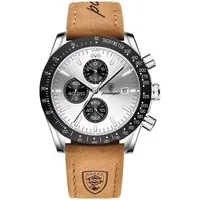 POEDAGAR Quarzuhr Poedagar 988 Herren-Chronograph Uhr – Lederband, 5 Modelle,Datum