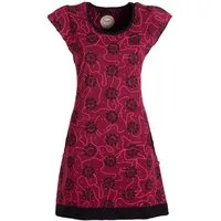 Vishes Tunikakleid Damen kurzarm Longshirt-Kleid Mini-Kleid Tunika-Kleid Shirt-Kleid Hippie, Retro Style