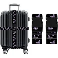 Agger Koffergurt 2er-Set Gepäckgurt Verstellbar,Leopardenmuster, für Reisen, (1-tlg), personalisierte Kofferbänder, robuste Kofferbänder, Schnellverschluss