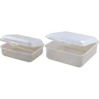 Jemako Aufbewahrungsbox Vesperdose Brotbox Lunchbox Kunststoff-Behälter transparent Jemako