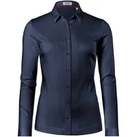 Vincenzo Boretti Klassische Bluse leicht tailliert Jersey