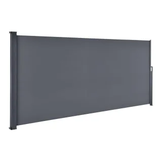 Juskys Seitenmarkise, Grau, Kunststoff, 500x180x500 cm, Sonnen- & Sichtschutz, Markisen