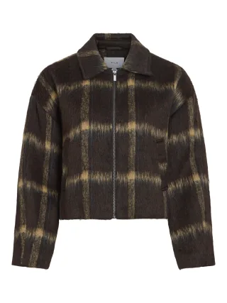 VILA - VIZARAH CHEKCED JACKET /OTW Braun - Gr. - 36