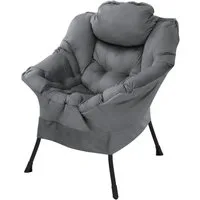 ML-DESIGN Loungesessel Wohnzimmersessel komfortabler Relaxsessel Lounge Sessel Akzentstuhl (1-St), Fernsehsessel mit Kopfkissen ergonomischer Komfortsessel Samt