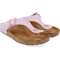 Haflinger Bio Memphis Leder Sandale Zehentrenner Damen Hausschuh