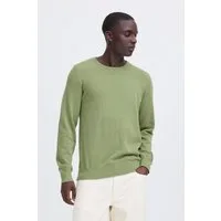 Blend Strickpullover BHBRAY CREW KNIT mit Rundhalsausschnitt, aus Baumwolle, Regular Fit, Langarm, unifarben
