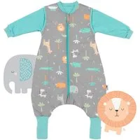 Schlummersack Kinderschlafsack Schlafsack mit Füßen und umklappbaren Bündchen, 1.0 Tog OEKO-TEX