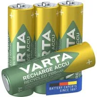 VARTA wiederaufladbare Akkus Akku Mignon 2100 mAh (1,2 V, 4 St), VARTA Recharge Accu Recycled wiederaufladbar