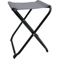 Spetebo Angelhocker Metall Klapphocker grau - 36 x 32 cm (Stück, 1 St., Falthocker), Robuster faltbarer Hocker mit Metall Gestell
