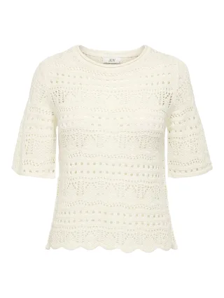 JDY - JDYSUN LAY 2/4 PULLOVER KNT NOOS Eggnog - Gr. - L