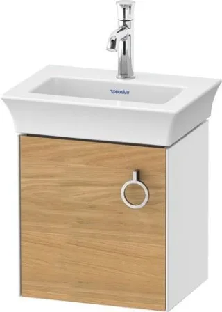 Duravit White Tulip Waschtischunterbau wandhängend Natur Eiche & Weiß Matt & Hochglanz 384x298x410 m WT4250LH585