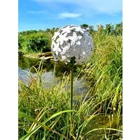 LB H&F Lilienburg Teichfigur Gartenstecker Gartendeko Dekostecker Metallstecker Deko Metall, (Herbstdeko Ideen Geburtstag outdoor wetterfest garten Grabdeko Grabstecker Eingang Haustier Pflanzstecker Pflanzenstecker Haustüre Hortensie modern xl groß 