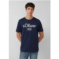 s.Oliver Kurzarmshirt T-Shirt Baumwoll-T-Shirt mit Logo-Print