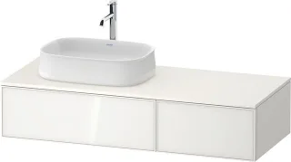 Duravit Zencha Konsolenwaschtischunterbau wandhängend Weiß n/a & Supermatt 1300x550x281 mm - ZE48160 ZE4816064840000