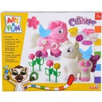 SIMBA Knete Spielzeug Kreativ Knete ART & FUN Knetset Glitzer Einhorn 106326016