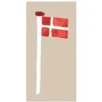 Ib Laursen Papierserviette Ib Laursen Servietten Danebrog Dänische Flagge (16-teilig)