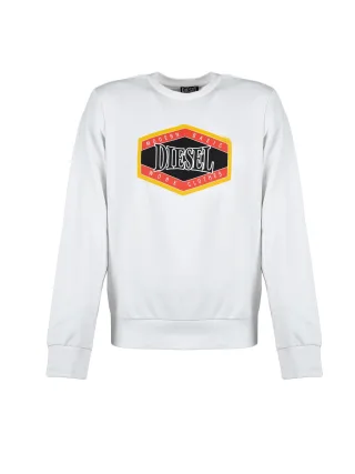 Diesel Sweatshirt Felpa Herren weiß
