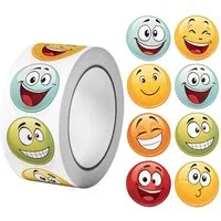 Ware aus aller Welt Aufkleber 500 Gesichter Sticker selbstklebend 2,5 cm verschiedene Motive, (500tlg)