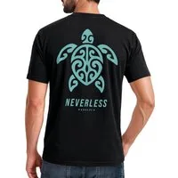 Neverless Print-Shirt Herren T-Shirt Backprint - Beach Design Honolulu Turtel - mit Print