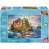 Schmidt Spiele Puzzle Leuchtturm am Felsen, 500 Puzzleteile