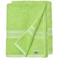 leevitex® Saunatuch, 80x200 cm, 100% Baumwolle, saugstark und fusselfrei, Frottee (Set, 2-St), OEKO-TEX® STANDARD 100 zertifiziert, gestreifte Bordüre