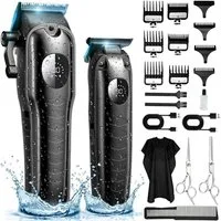 Forrlite Haarschneider Haarschneidemaschine Profi, Bartschneider, Haarschneider 2 in 1 Set, IPX7 Ganzkörper wasserdicht, Schnellladung & Lange Akkulaufzeit, mit 13 Kammaufsätzen, geräuscharm