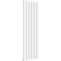 SONNI Designheizkörper Design Heizkörper Flach Weiß Doppellagig 1600x465mm Vertikal, Paneelheizkörper, Heizungsbereich 19~27m², Mittelanschuss