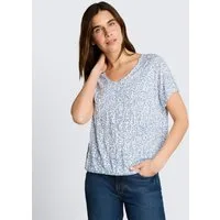 TOM TAILOR T-Shirt T-Shirt (im Einserpack) Crinkle T-Shirt mit Muster