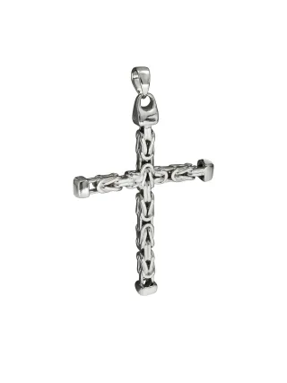 Zeeme Basic Anhänger Silber 925 Kreuz-Motiv Königskette poliert 75mm
