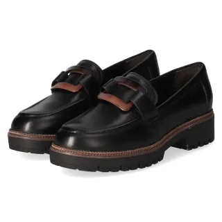 Tamaris Slipper - Gr. 37 - Schwarz - Glattleder