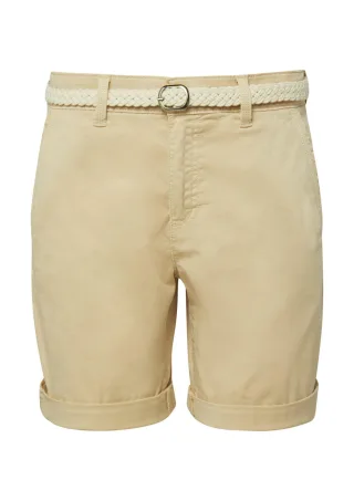 s.Oliver Red Label - Shorts mit geflochtenem Gürtel und Garment Dye braun - Gr. - 44