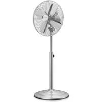 Brandson Standventilator Oszillation 80°, Neigbar 30°, 35W, Standlüfter 30cm, Silver Design, 34 cm Durchmesser, NTV Sieger 2026, mobiler Lüfter, 3 Geschwindigkeitsstufen, GS-Geprüft